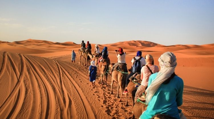 Camel trekking in Merzouga Desert tours from marrakech